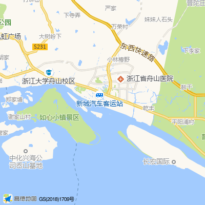 舟山行程地图